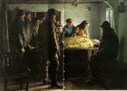 Michael Ancher den druknede oil on canvas